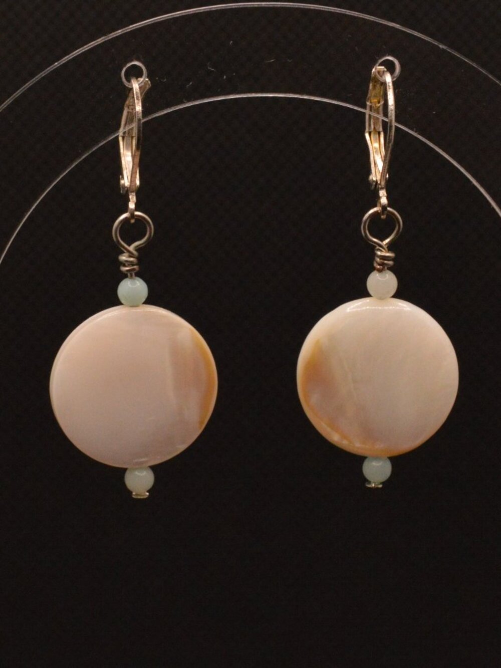 Shell And Stone Sterling Earrings